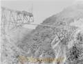 昭和初期　高森線の白川鉄橋架橋工事　※写真集・熊本１００年より