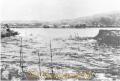 昭和2年9月　有明海の潮害。決壊した小島堤防　※写真集・熊本１００年より