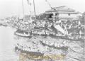 昭和7年　水俣川の競り舟　※写真集・熊本１００年より