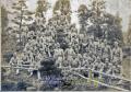 昭和14年　熊本第六師団野砲兵第六連隊第一中隊出征記念。野砲連隊の酒保の