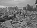 04６・２６熊本大水害　山津波で石の原と化した白水村の畑＝阿蘇郡白水村