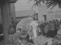 虚空蔵まつりのサーカスの象「洋子ちゃん」が市役所訪問＝荒尾市