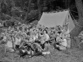 ボーイスカウトのキャンプ訓練　楽しい昼食＝阿蘇郡長陽村の地獄