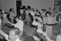 青年団員の盆踊り練習、暑さ忘れて”熊本音頭”＝熊本市の中央公