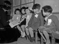 入園試験の子どもたち＝熊本市の信愛幼稚園