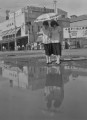 梅雨の晴れ間＝熊本市辛島町付近
