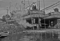 ”真夏の構図”漁船のおめかし＝牛深市の牛深港