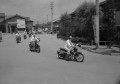 交通安全オートバイパレード＝人吉市中青井町