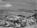 水俣市陣の坂付近から恋路島、長島方面の雪景色