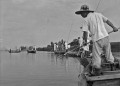 球磨川のコイ網漁＝八代市千反町