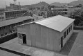 市公会堂屋上に完成した青年学級教室に活用される建物＝熊本市桜