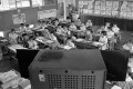 テレビ授業の教室＝熊本市の城東小学校