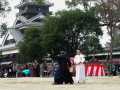 県内約７０人の武術家らが日ごろの鍛錬の技を披露した「熊本城ろ
