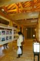 復元様子の紹介したパネル展示コーナー　熊本城飯田丸五階櫓の一般公開始まる