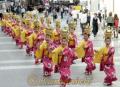 県高校総合文化祭開幕パレード　＝熊本市