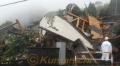 豪雨による土砂災害で倒壊した家屋＝南阿蘇村立野地区