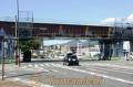 橋桁の主桁部分が架橋した熊本北バイパスの須屋高架橋＝合志市