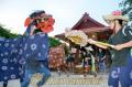 市原祇園祭で奉納された獅子舞＝南小国町